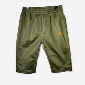 Under Armour Baby Boy Green Shorts with Orange Logo
